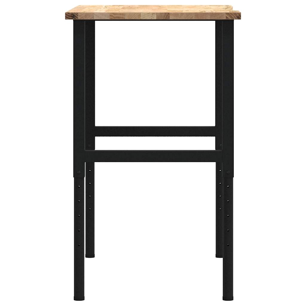 Πάγκος Εργασίας 100x60x(71,5-98) cm Μασίφ Ξύλο Δρυς