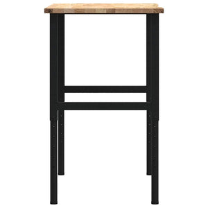 Πάγκος Εργασίας 100x60x(71,5-98) cm Μασίφ Ξύλο Δρυς