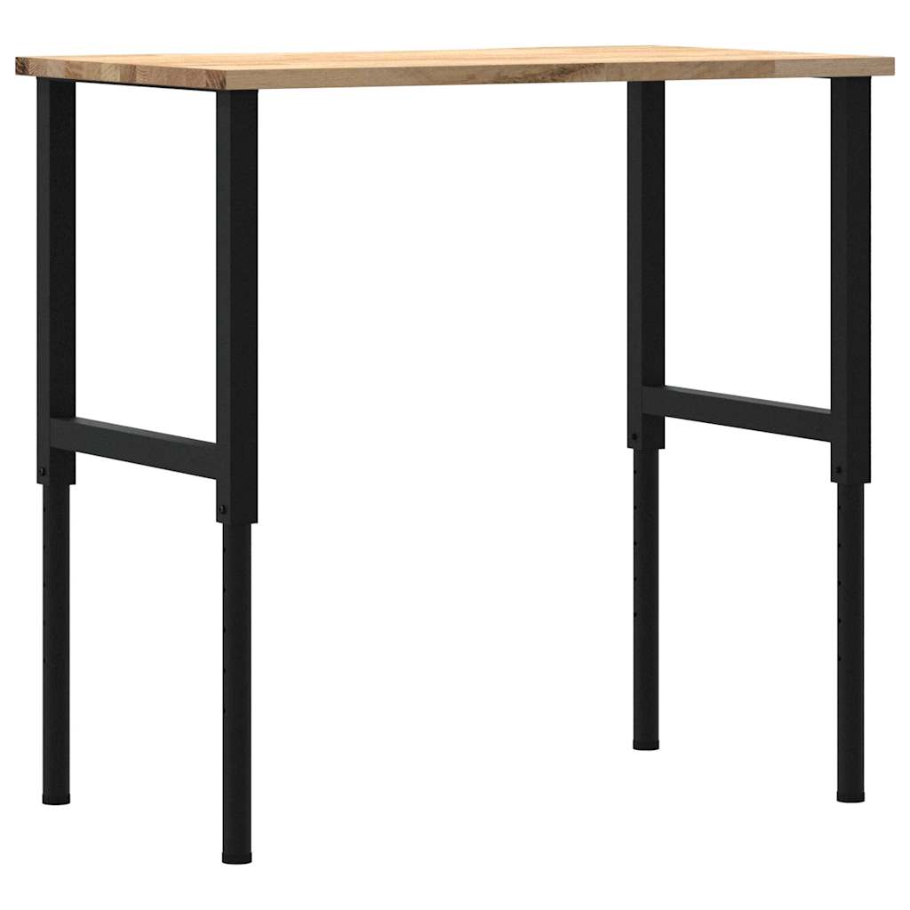 Πάγκος Εργασίας 100x60x(71,5-98) cm Μασίφ Ξύλο Δρυς