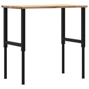 Πάγκος Εργασίας 100x60x(71,5-98) cm Μασίφ Ξύλο Δρυς