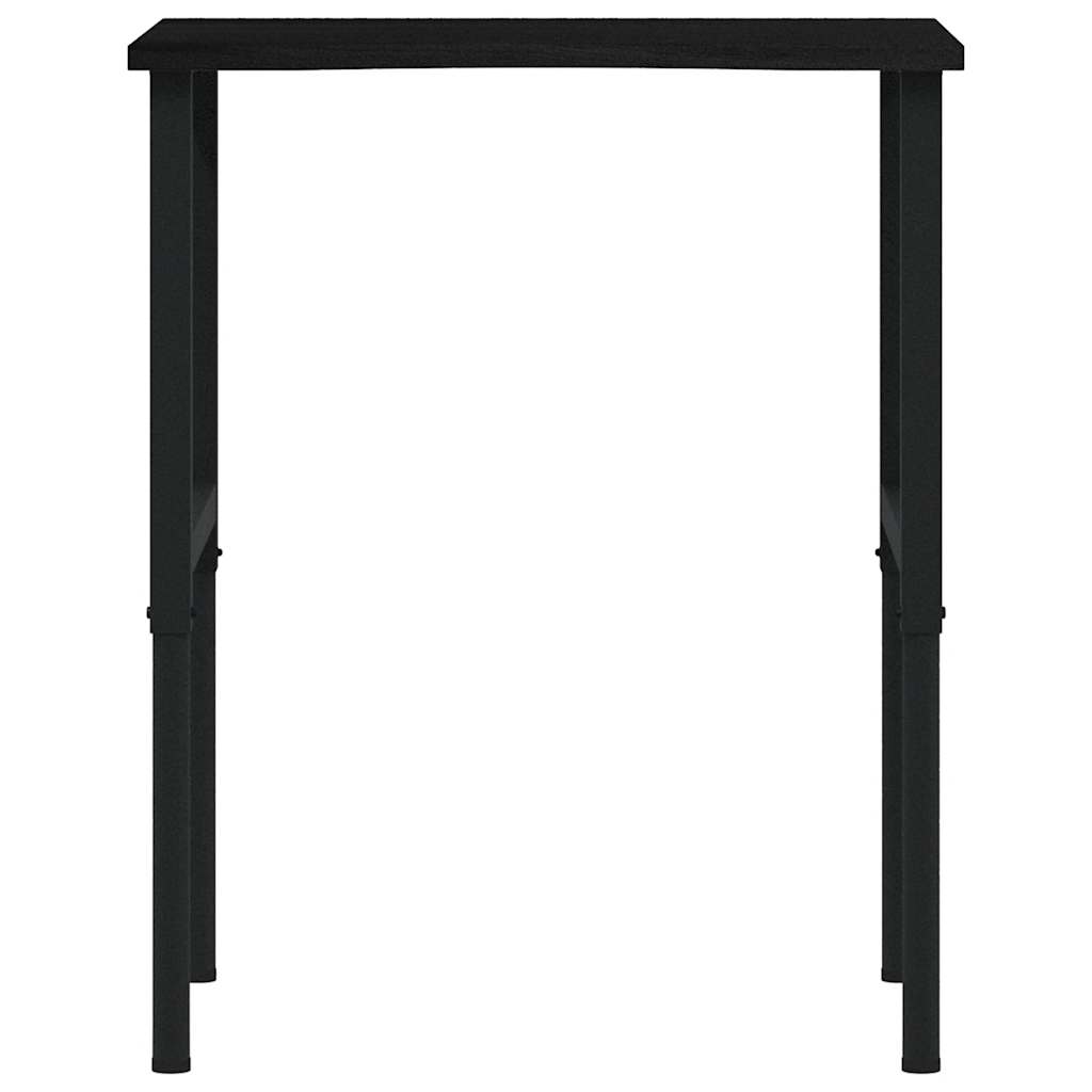 πάγκος εργασίας σκούρο καφέ 80x60x(71,5-98) cm μασίφ ξύλο δρυς