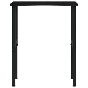 πάγκος εργασίας σκούρο καφέ 80x60x(71,5-98) cm μασίφ ξύλο δρυς