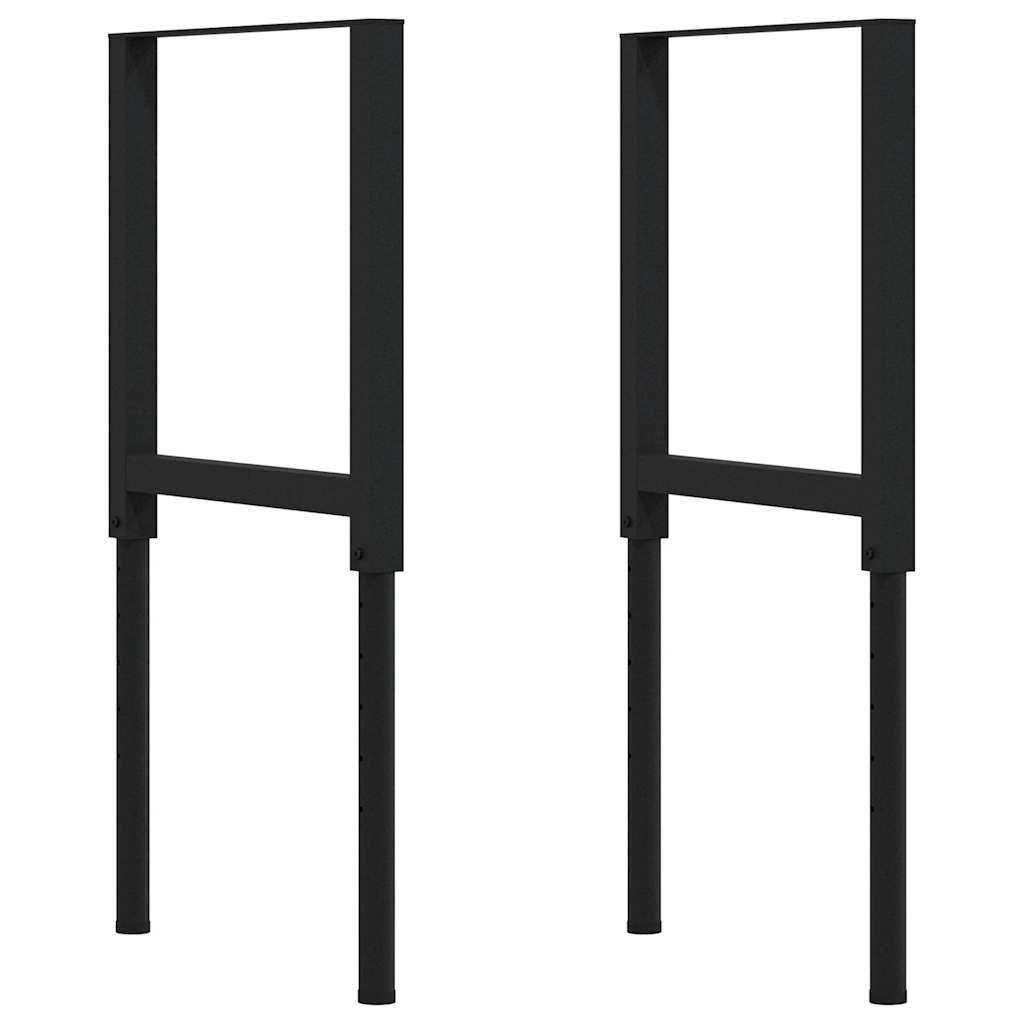 πάγκος εργασίας σκούρο καφέ 80x60x(71,5-98) cm μασίφ ξύλο δρυς