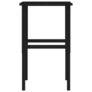 πάγκος εργασίας σκούρο καφέ 80x60x(71,5-98) cm μασίφ ξύλο δρυς