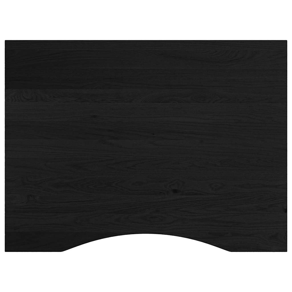 πάγκος εργασίας σκούρο καφέ 80x60x(71,5-98) cm μασίφ ξύλο δρυς