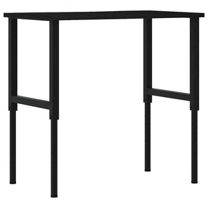 πάγκος εργασίας σκούρο καφέ 100x60x(71,5-98) cm μασίφ ξύλο δρυς