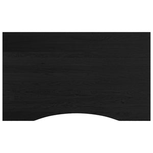 πάγκος εργασίας σκούρο καφέ 100x60x(71,5-98) cm μασίφ ξύλο δρυς