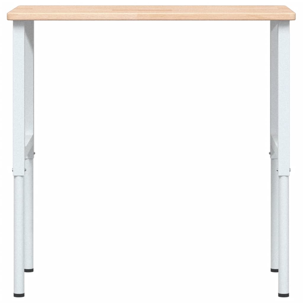 Πάγκος Εργασίας Ορθογώνιος 100x60x(71,5-98) εκ Μασίφ Ξύλο Δρυός