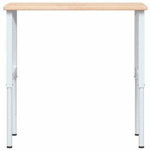 Πάγκος Εργασίας Ορθογώνιος 100x60x(71,5-98) εκ Μασίφ Ξύλο Δρυός - Pakobazaar