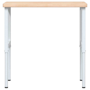 Πάγκος Εργασίας Ορθογώνιος 100x60x(73-99,5) εκ Μασίφ Ξύλο Δρυός