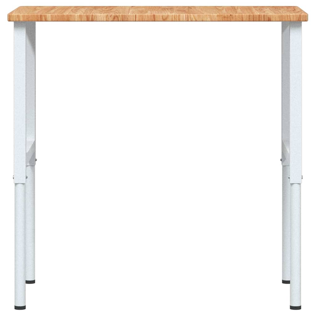 Πάγκος Εργασίας Ορθογώνιος 100x60x(71,5-98) εκ Μασίφ Ξύλο Δρυός