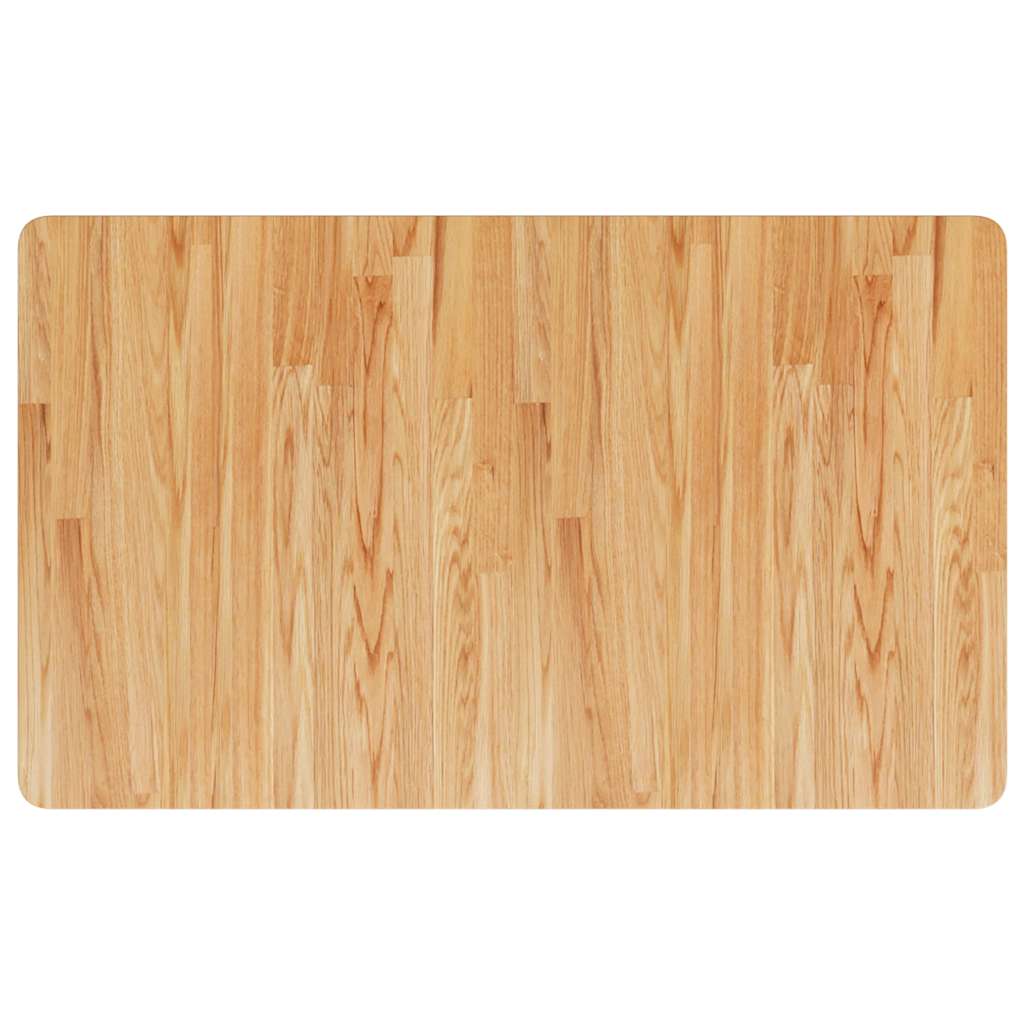 Πάγκος Εργασίας Ορθογώνιος 100x60x(71,5-98) εκ Μασίφ Ξύλο Δρυός