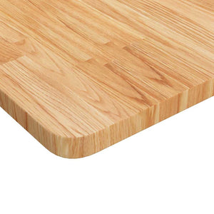 Πάγκος Εργασίας Ορθογώνιος 100x60x(71,5-98) εκ Μασίφ Ξύλο Δρυός