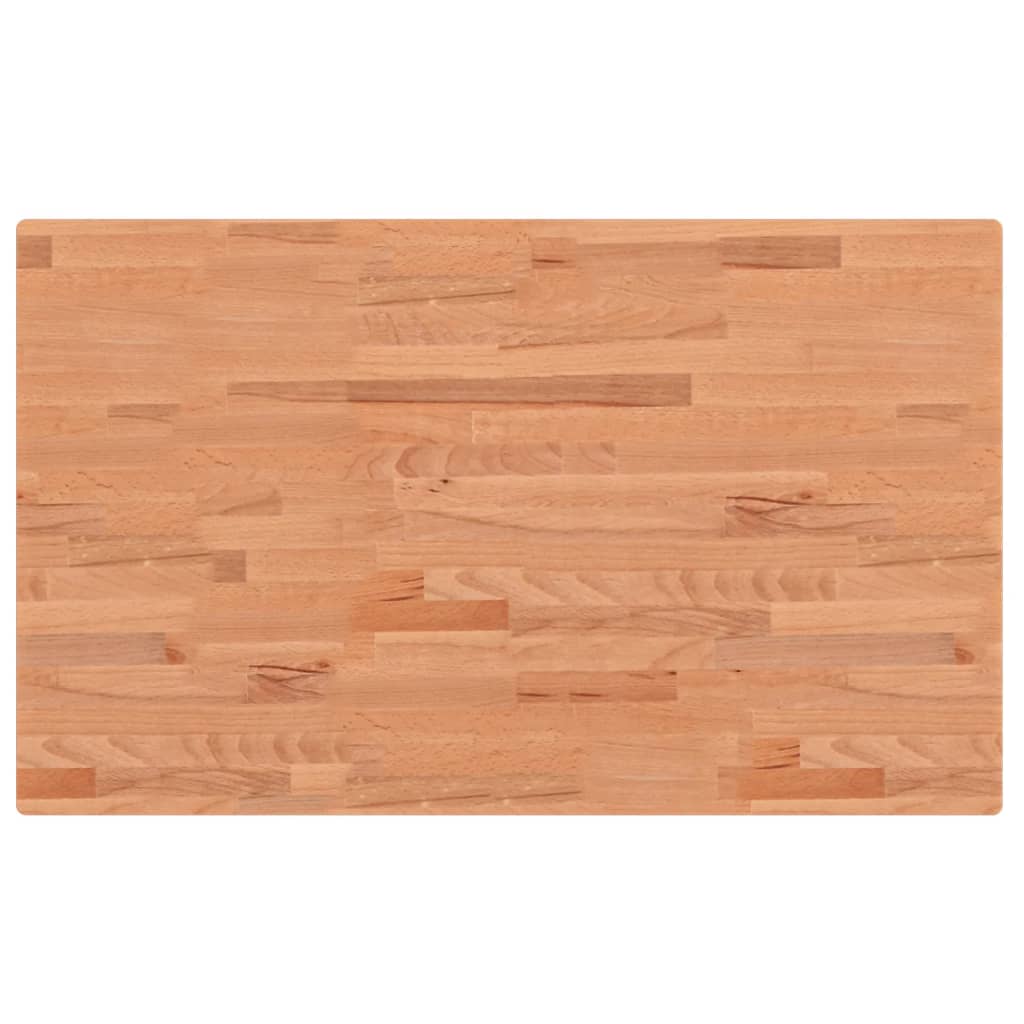 Πάγκος Εργασίας Ορθογώνιος 100x60x(71,5-98) εκ Μασίφ Ξύλο Οξιάς