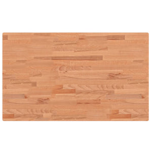 Πάγκος Εργασίας Ορθογώνιος 100x60x(71,5-98) εκ Μασίφ Ξύλο Οξιάς