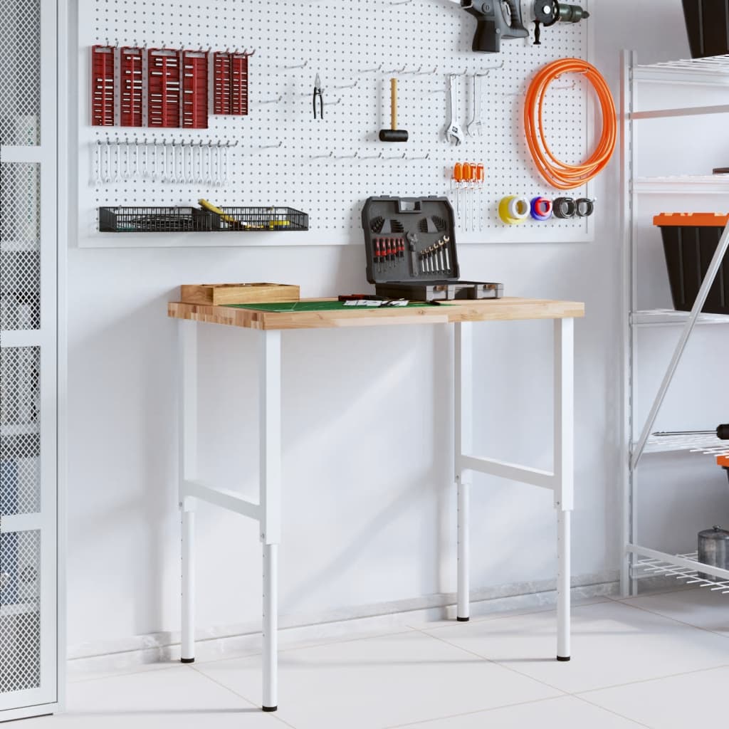 Πάγκος Εργασίας Ορθογώνιος100x60x(73-99,5)εκ Μασίφ Ξύλο Ακακίας - Pakobazaar