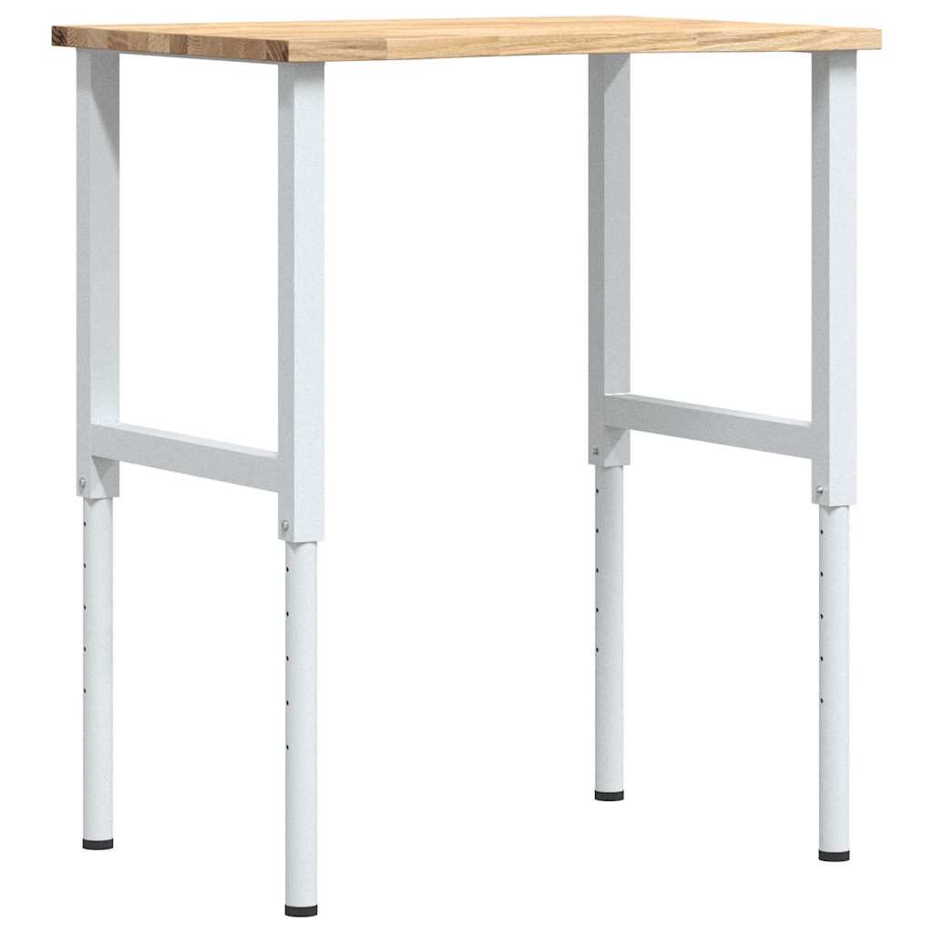πάγκος εργασίας  80x60x(71,5-98) cm Μασίφ Ξύλο Δρυς - Pakobazaar