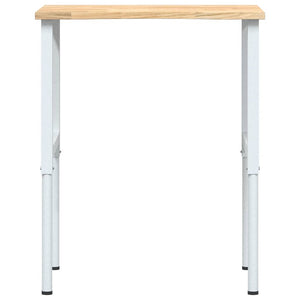 πάγκος εργασίας  80x60x(71,5-98) cm Μασίφ Ξύλο Δρυς - Pakobazaar