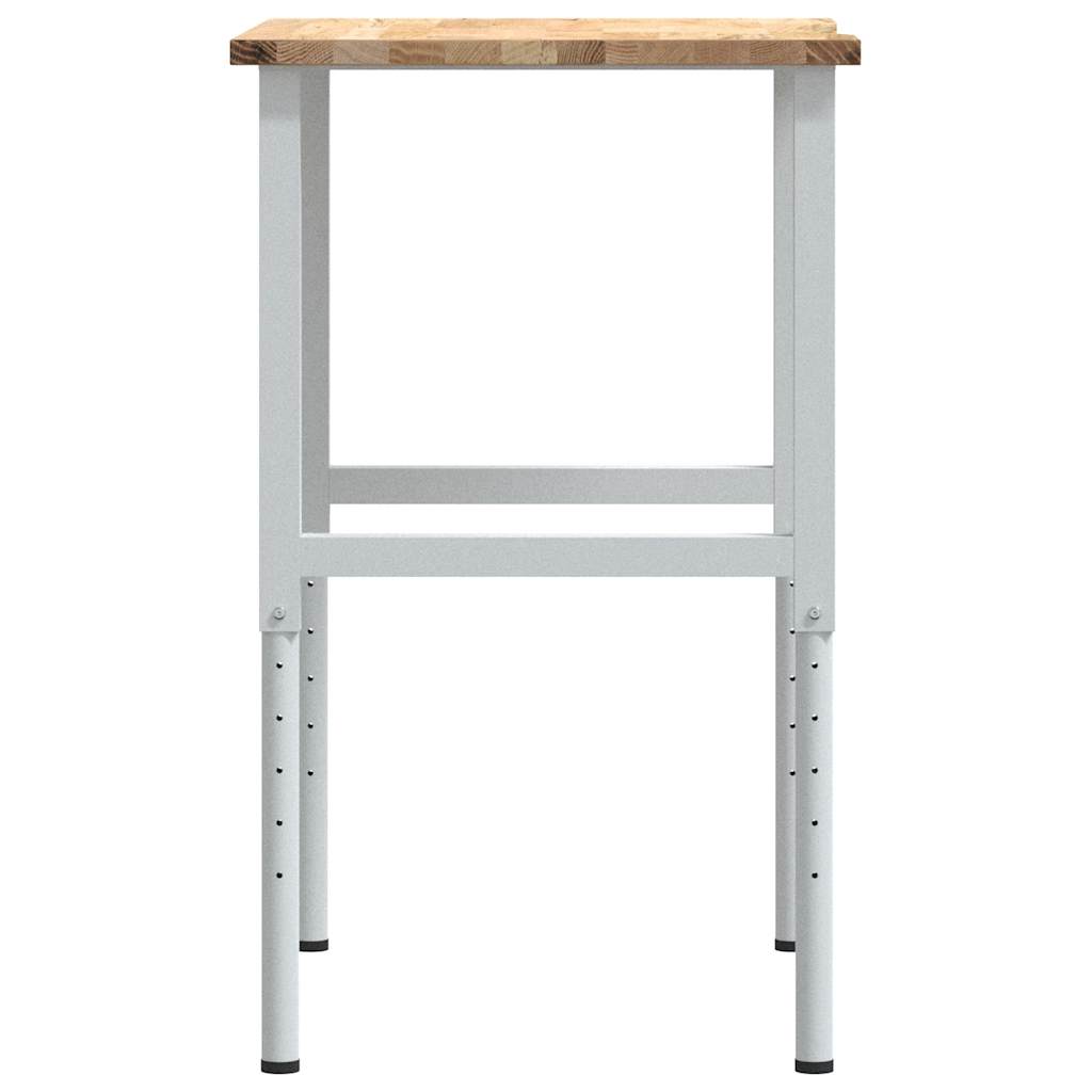 πάγκος εργασίας  80x60x(71,5-98) cm Μασίφ Ξύλο Δρυς - Pakobazaar
