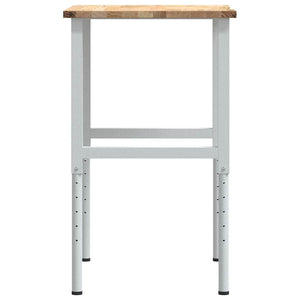 πάγκος εργασίας  80x60x(71,5-98) cm Μασίφ Ξύλο Δρυς - Pakobazaar