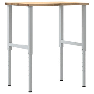 πάγκος εργασίας  80x60x(71,5-98) cm Μασίφ Ξύλο Δρυς - Pakobazaar