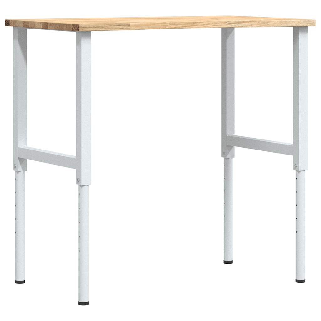 Πάγκος Εργασίας 100x60x(71,5-98) cm Μασίφ Ξύλο Δρυς