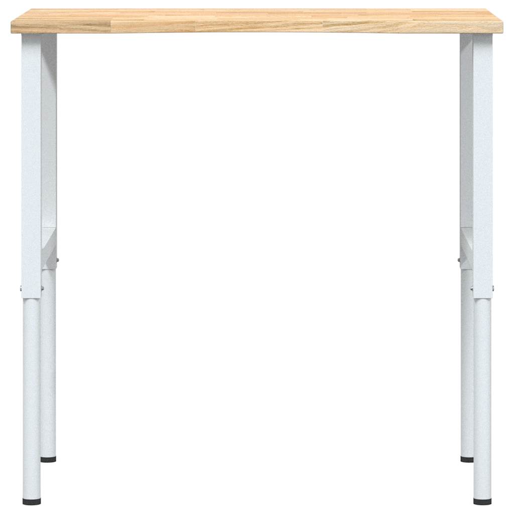 Πάγκος Εργασίας 100x60x(71,5-98) cm Μασίφ Ξύλο Δρυς