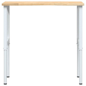 Πάγκος Εργασίας 100x60x(71,5-98) cm Μασίφ Ξύλο Δρυς