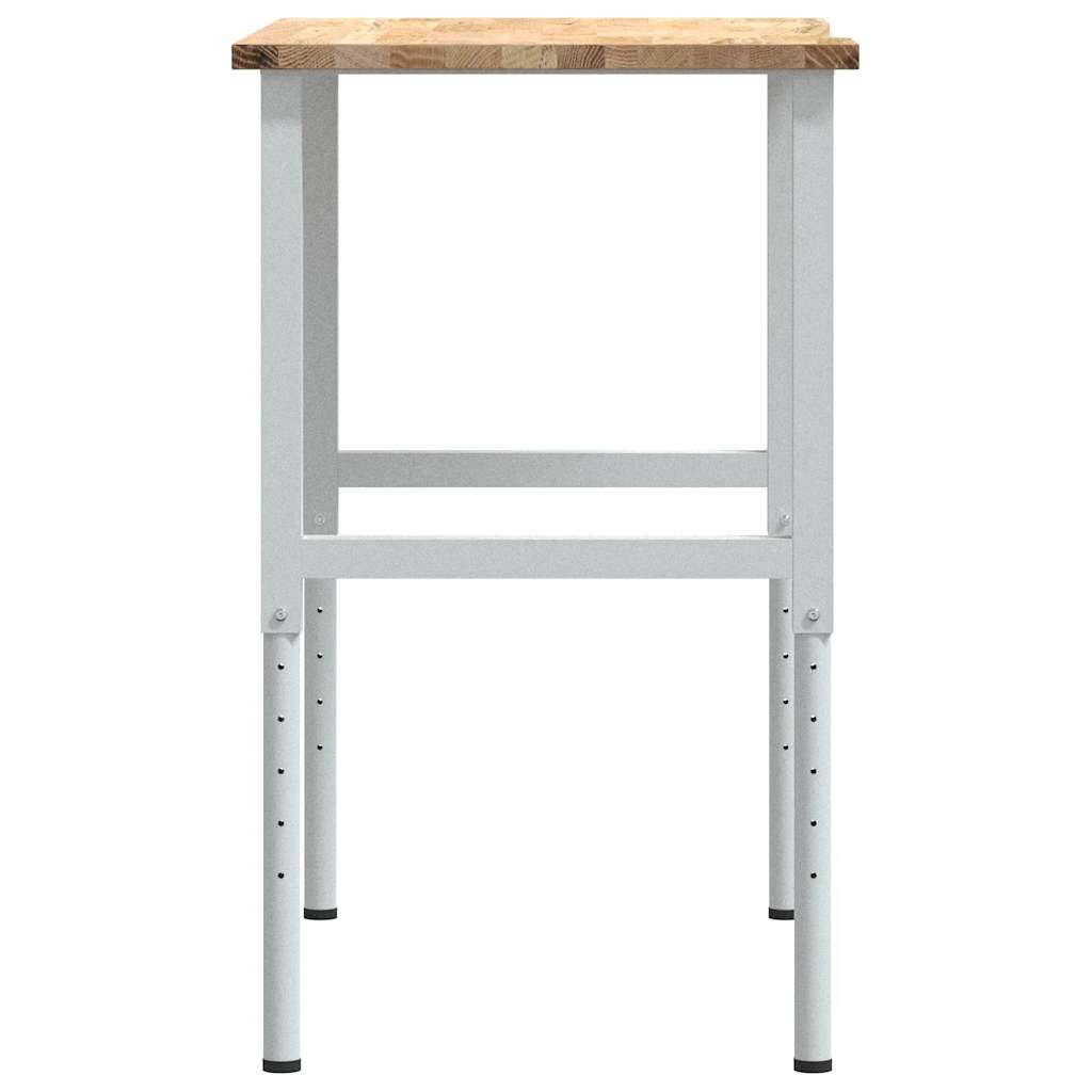 Πάγκος Εργασίας 100x60x(71,5-98) cm Μασίφ Ξύλο Δρυς