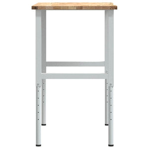 Πάγκος Εργασίας 100x60x(71,5-98) cm Μασίφ Ξύλο Δρυς