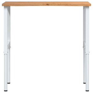 πάγκος εργασίας ανοιχτό καφέ 100x60x(71,5-98)cm μασίφ ξύλο δρυς