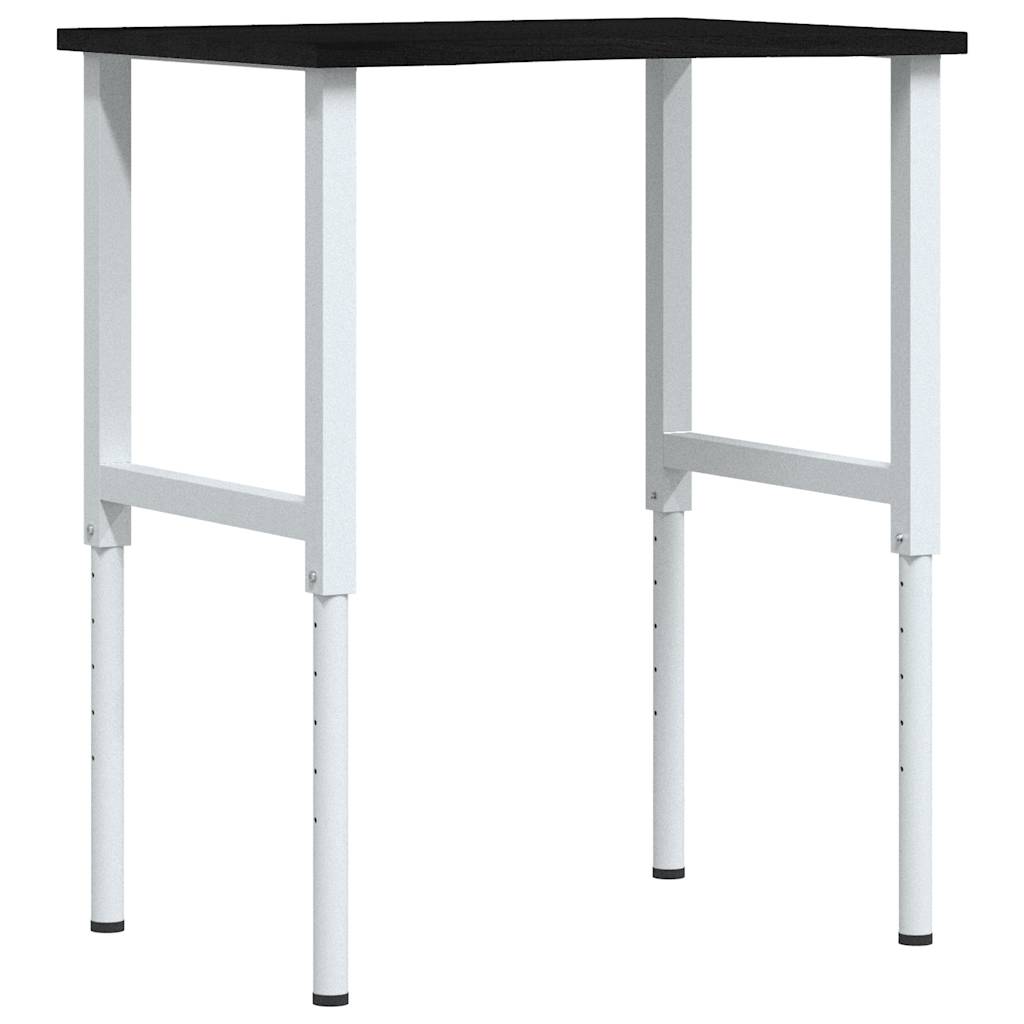 πάγκος εργασίας σκούρο καφέ 80x60x(71,5-98) cm μασίφ ξύλο δρυς