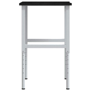 πάγκος εργασίας σκούρο καφέ 80x60x(71,5-98) cm μασίφ ξύλο δρυς