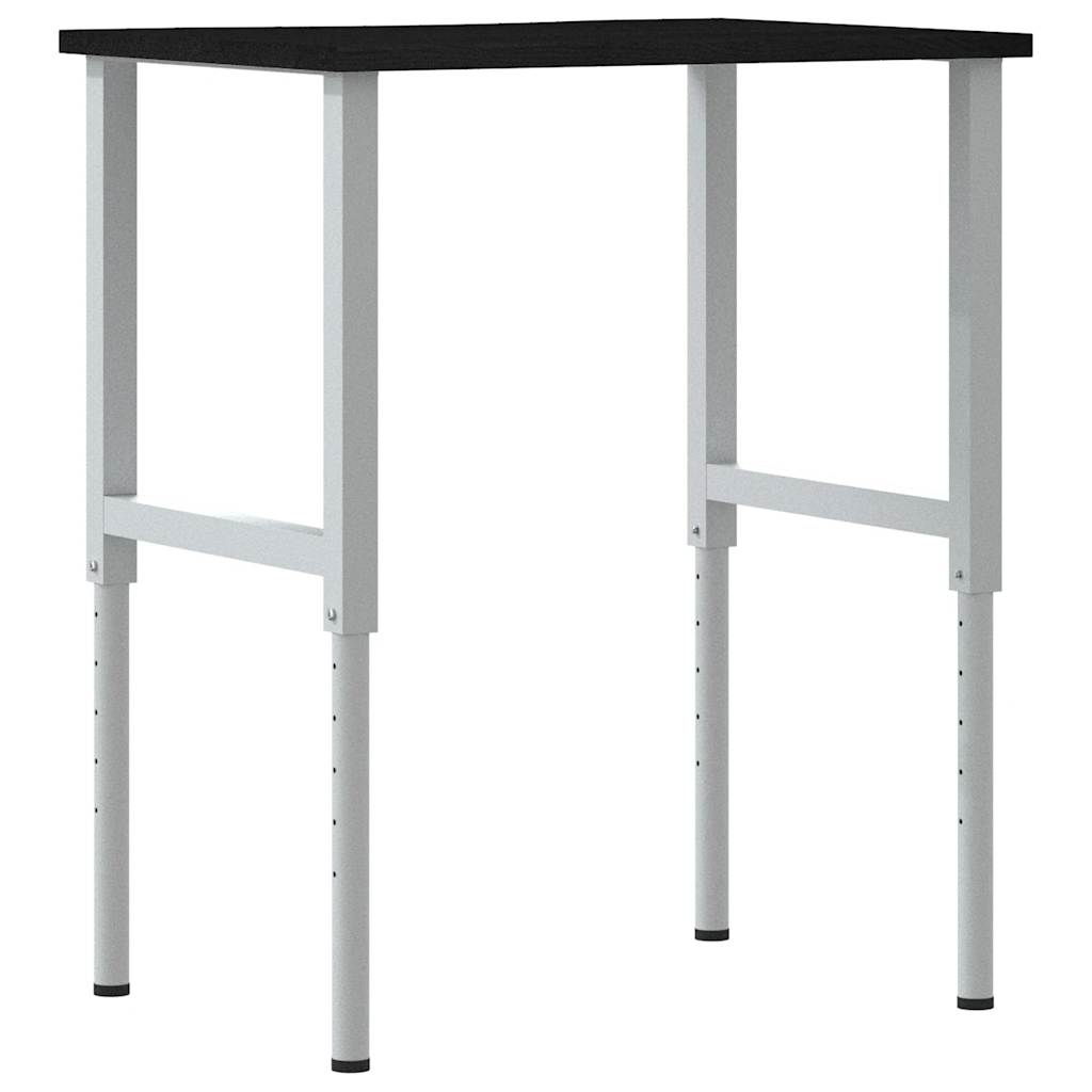 πάγκος εργασίας σκούρο καφέ 80x60x(71,5-98) cm μασίφ ξύλο δρυς