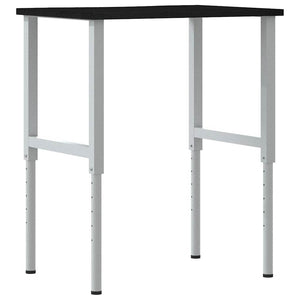 πάγκος εργασίας σκούρο καφέ 80x60x(71,5-98) cm μασίφ ξύλο δρυς