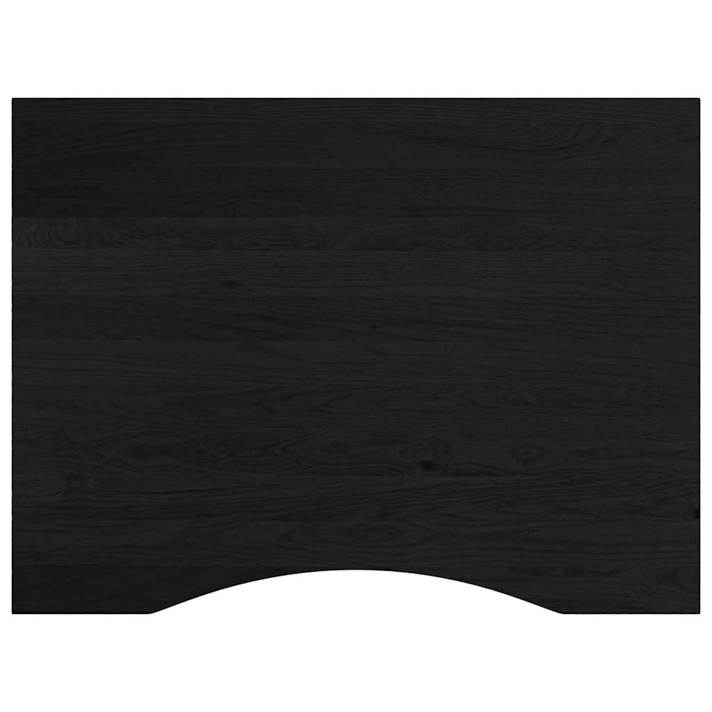 πάγκος εργασίας σκούρο καφέ 80x60x(71,5-98) cm μασίφ ξύλο δρυς