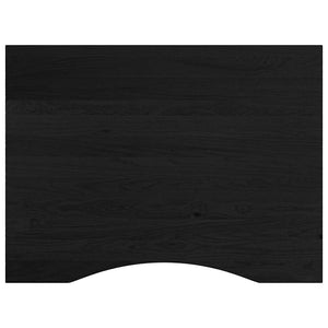 πάγκος εργασίας σκούρο καφέ 80x60x(71,5-98) cm μασίφ ξύλο δρυς