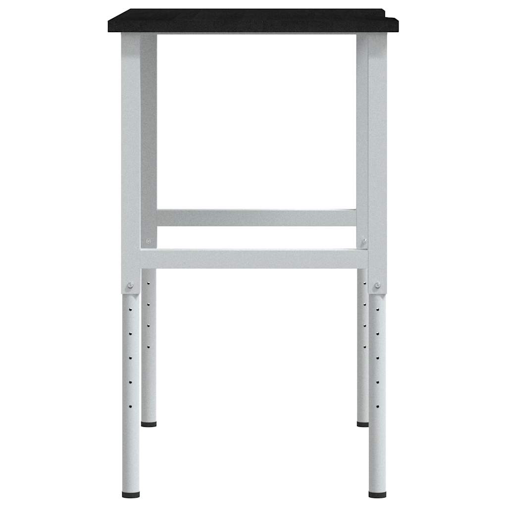 πάγκος εργασίας σκούρο καφέ 100x60x(71,5-98) cm μασίφ ξύλο δρυς