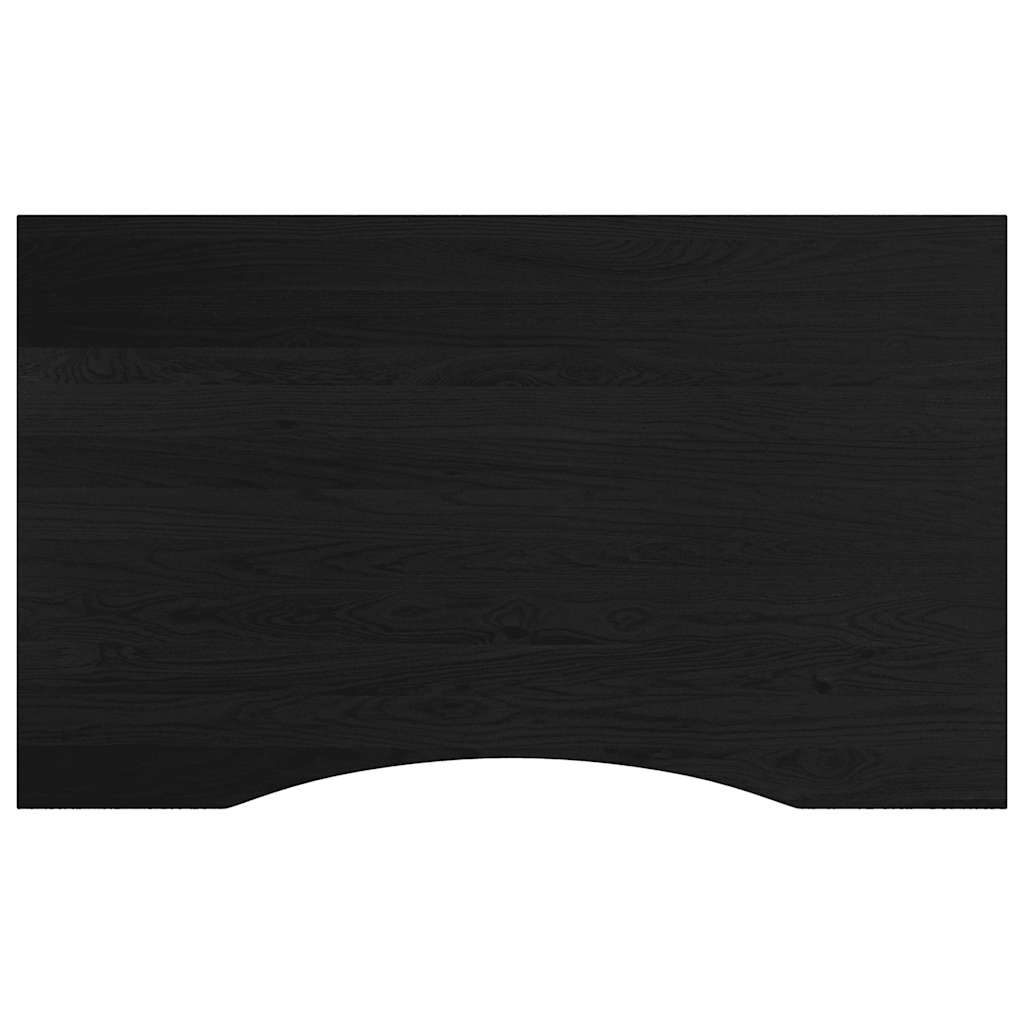 πάγκος εργασίας σκούρο καφέ 100x60x(71,5-98) cm μασίφ ξύλο δρυς