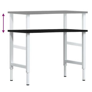 πάγκος εργασίας σκούρο καφέ 100x60x(71,5-98) cm μασίφ ξύλο δρυς - Pakobazaar