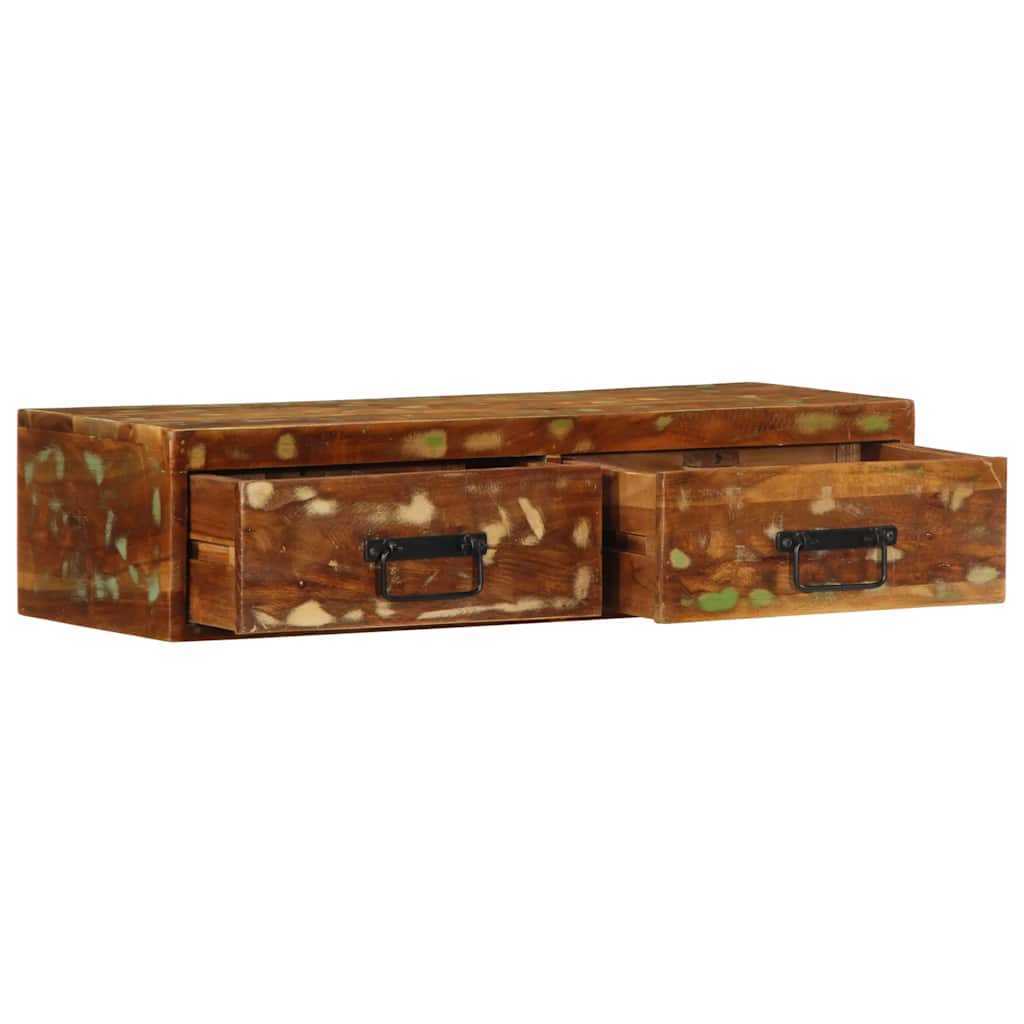 Επίτοιχο ντουλάπι τηλεόρασης 80x30x19cm Ξύλο μασίφ αναγεννημένο