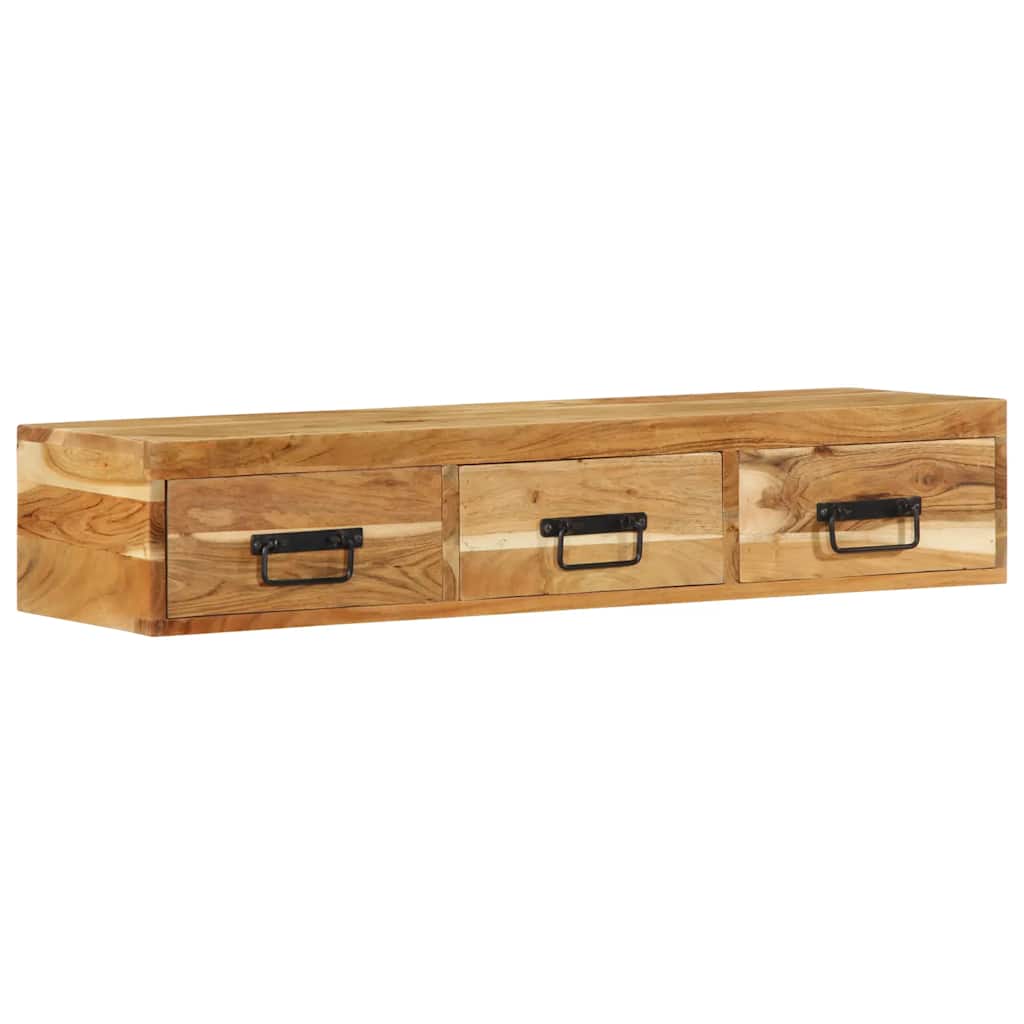 Επίτοιχο ντουλάπι τηλεόρασης 100x30x19 cm Μασίφ ξύλο ακακίας - Pakobazaar