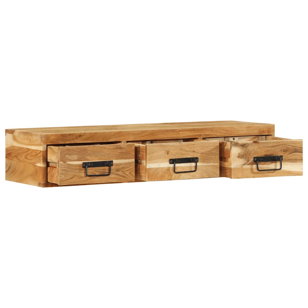 Επίτοιχο ντουλάπι τηλεόρασης 100x30x19 cm Μασίφ ξύλο ακακίας - Pakobazaar