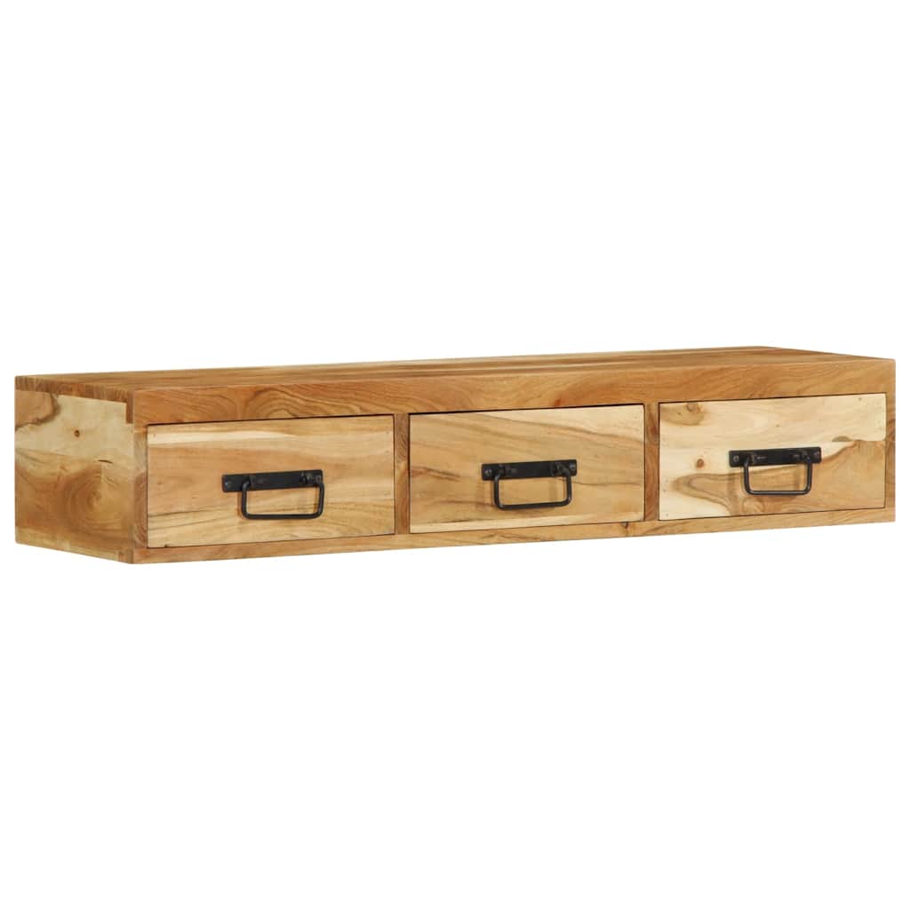 Επίτοιχο ντουλάπι τηλεόρασης 100x30x19 cm Μασίφ ξύλο ακακίας - Pakobazaar