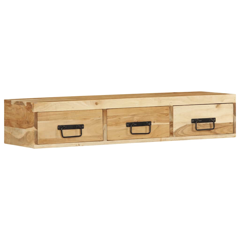 Επίτοιχο ντουλάπι τηλεόρασης 100x30x19 cm Μασίφ ξύλο ακακίας - Pakobazaar