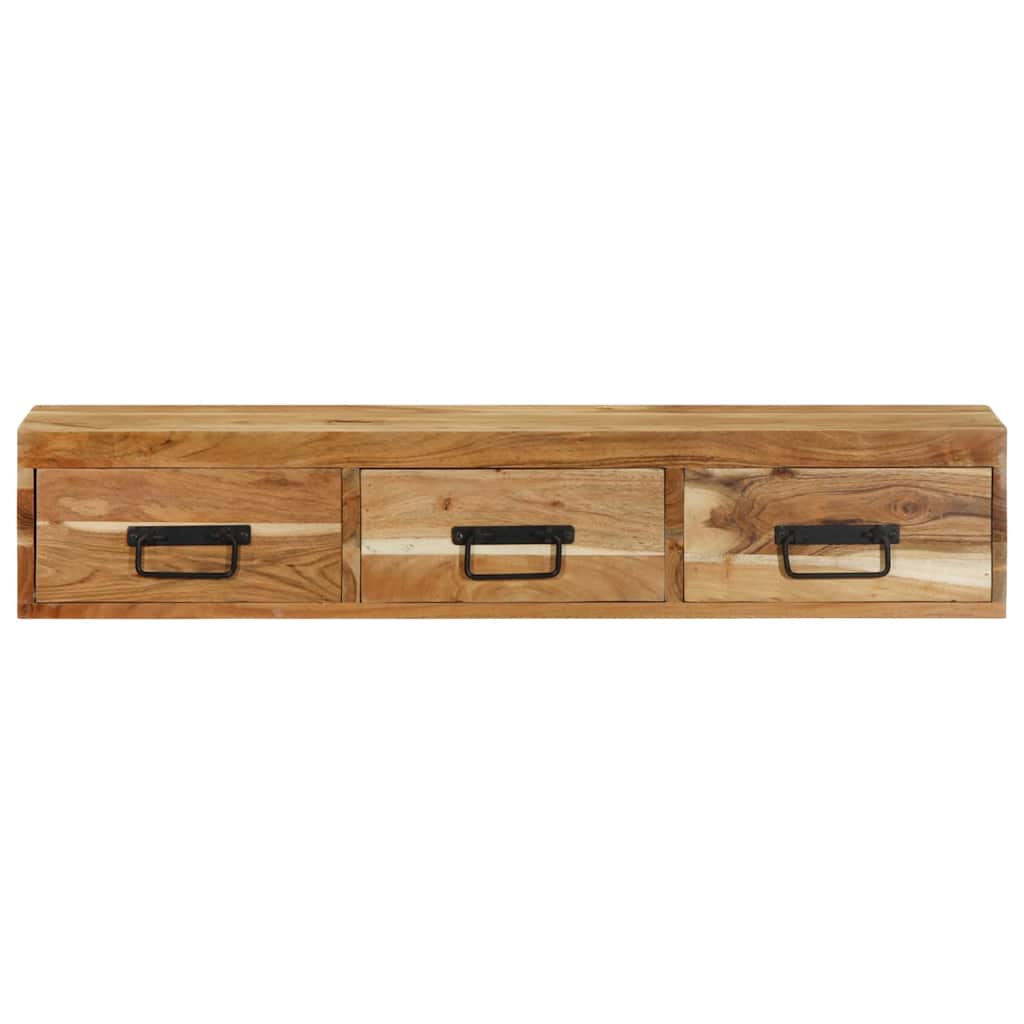 Επίτοιχο ντουλάπι τηλεόρασης 100x30x19 cm Μασίφ ξύλο ακακίας - Pakobazaar