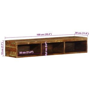 Επίτοιχο ντουλάπι τηλεόρασης 100x30x19 cm