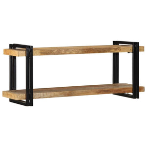 Ράφι τοίχου 110x33x45 cm Στερεό ακατέργαστο ξύλο Mango - Pakobazaar