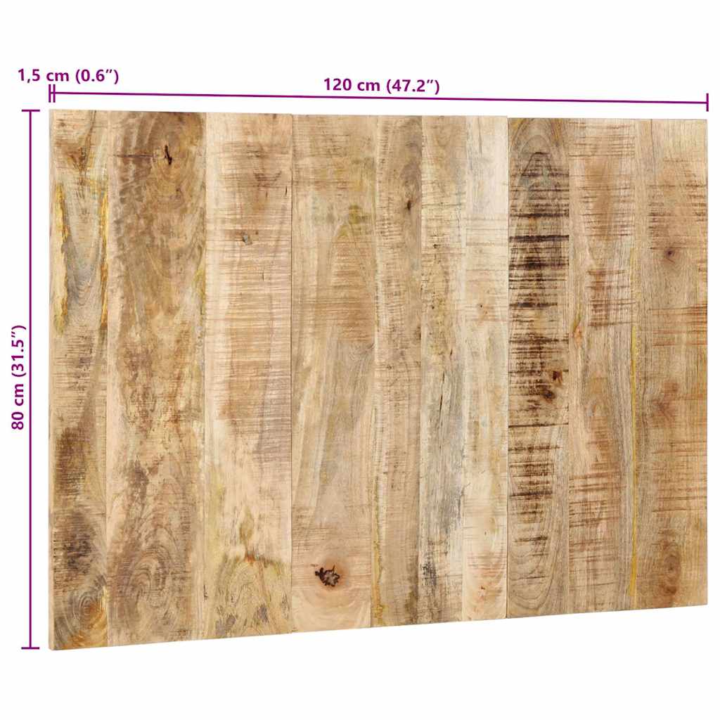 κεφαλάρι 120 cm μασίφ ακατέργαστο ξύλο Mango - Pakobazaar