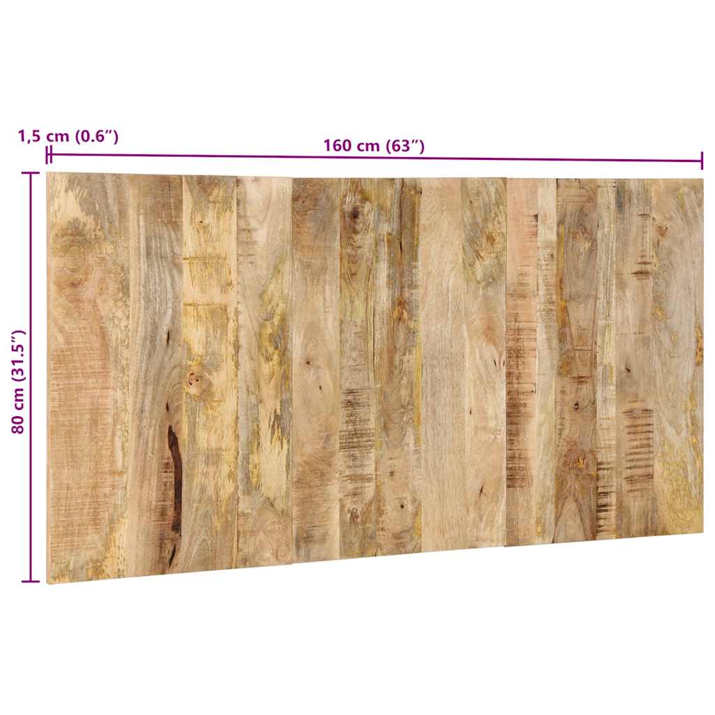 κεφαλάρι 160 cm μασίφ ακατέργαστο ξύλο Mango - Pakobazaar
